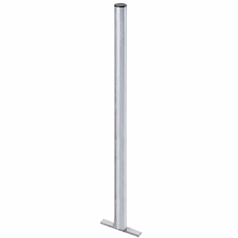 Palo in acciaio zincato per cestino stradale 60x1200 mm