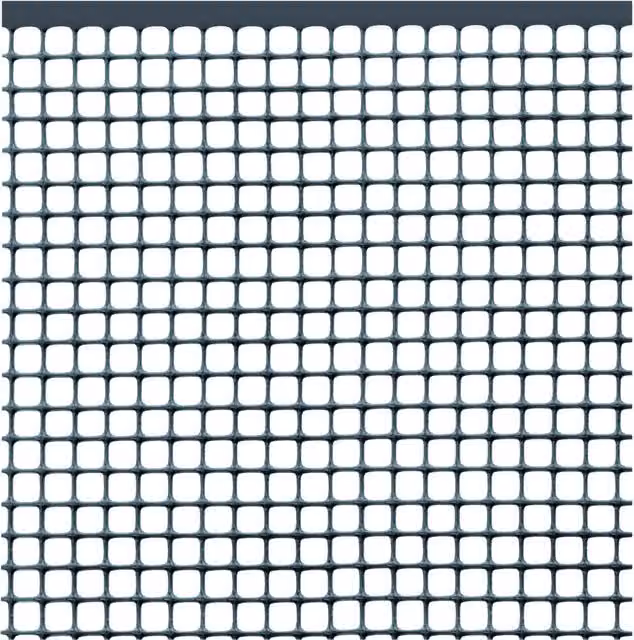 Rete in plastica Tenax per balconi a maglia 10 x 10 mm, colore grigio antracite opaco, rotolo da 5 m