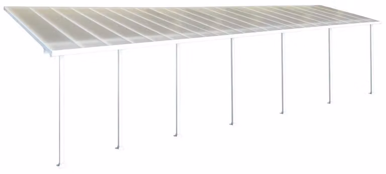 Palram - Canopia: copertura per terrazza in alluminio Feria, bianco, 295x1340x305 cm