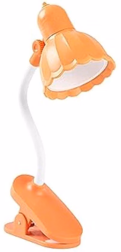 Lampada da tavolo a mini LED, rosso-arancio, ribaltabile, decorativa