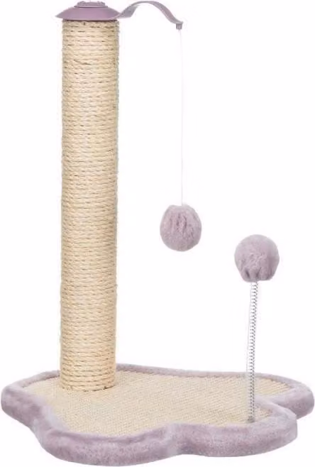 Tiragraffi per gattini TRIXIE Junior, con palo, 50 cm, sisal, naturale e malva