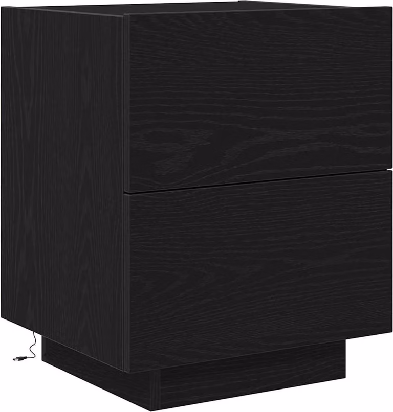 Armadio da Notte Rovere Nero 45 x 40 x 55 cm Legno multistrato