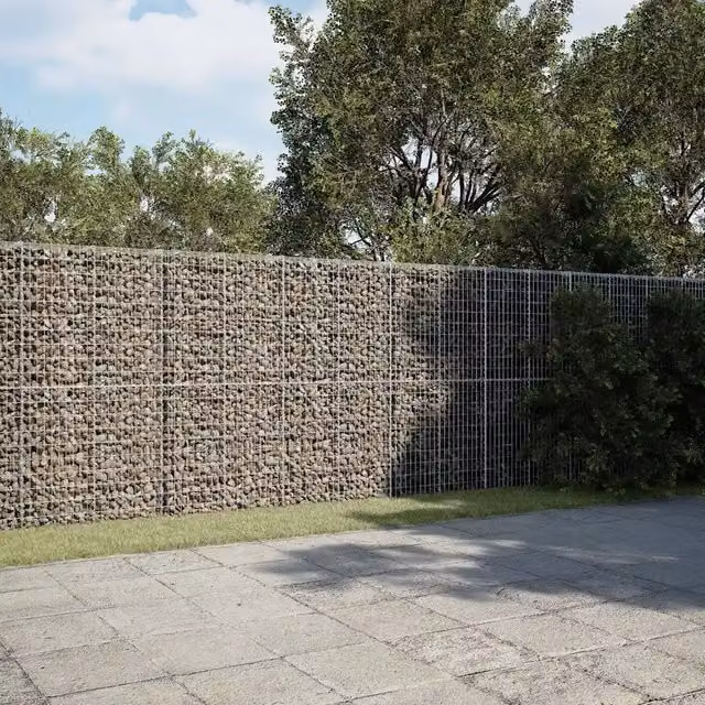 Cesto Gabbione Videx in Acciaio Zincato Colore Silver L: 900 cm, P: 50 cm, H: 200 cm