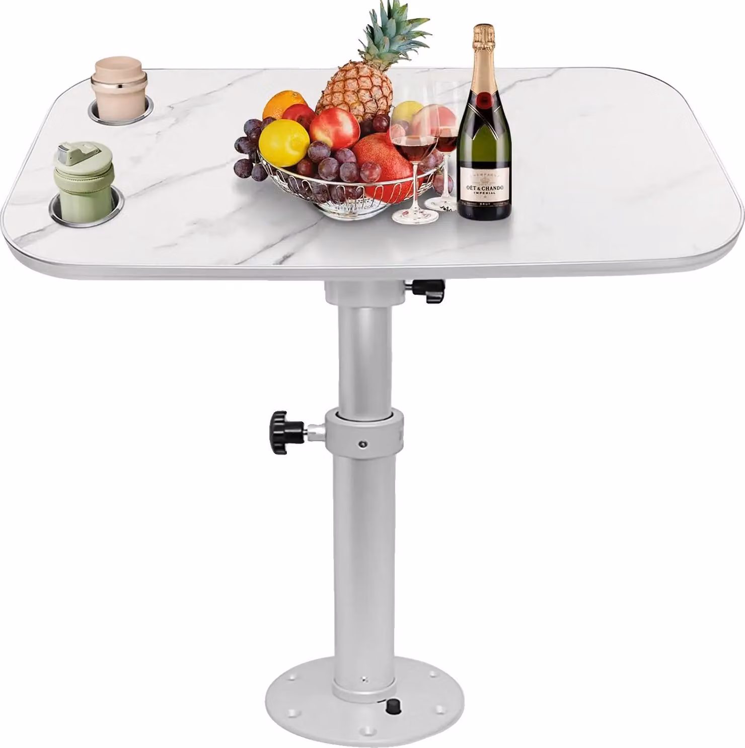 Tavolo da barca, 34 x 18 pollici, altezza regolabile da 17,8 a 27,2 pollici, capacità di carico fino a 100 libbre, versatile, facile installazione