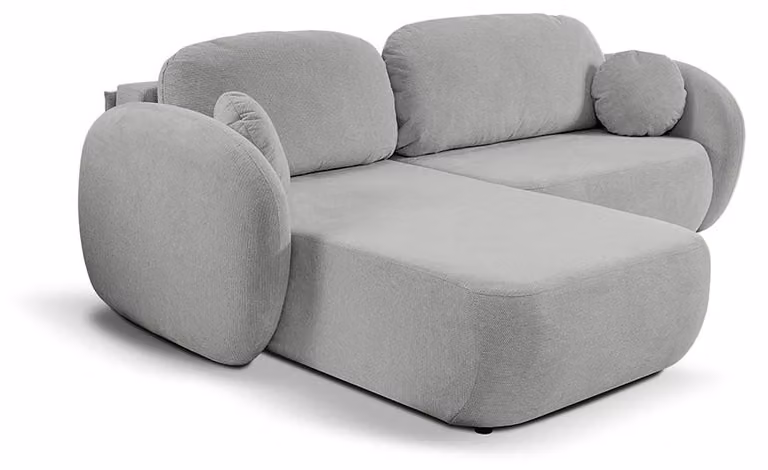 Divano angolare con funzione letto, modello Olemo, lato sinistro, colore taupe