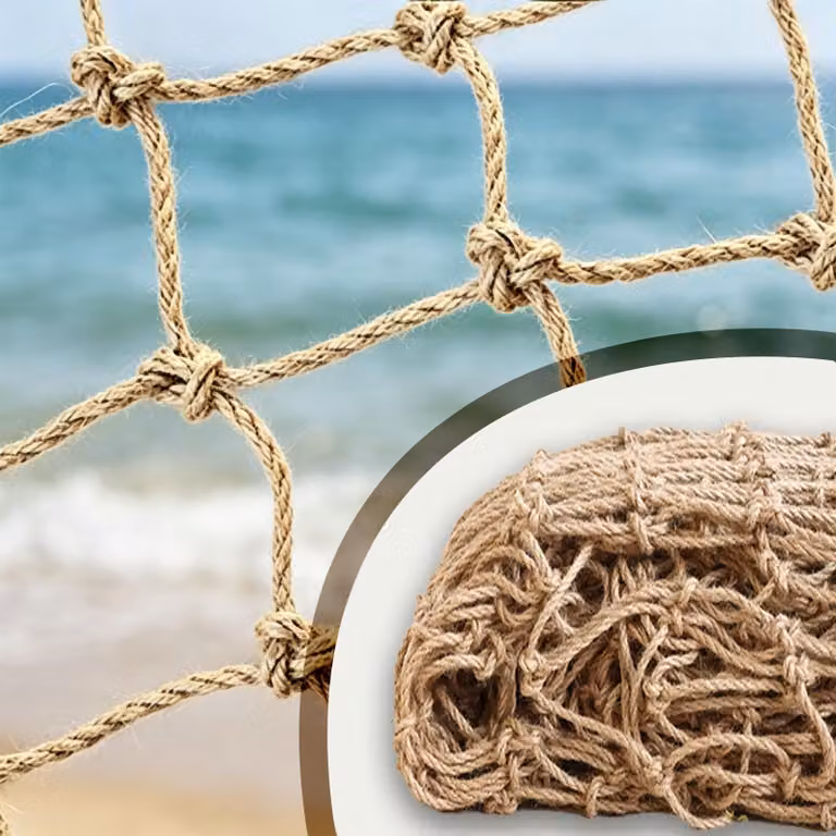 Rete di sicurezza in juta naturale per bambini, dimensioni 1x1 metro