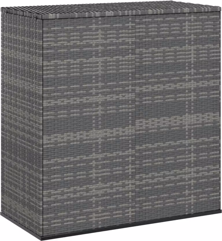 Contenitore da Giardino in Rattan PE 100x49x103,5 cm Grigio