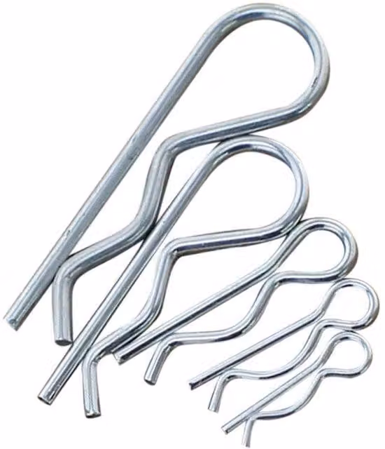 Componenti meccanici di fissaggio - Confezione da 100 - Clip a forma di "R" - Graffette di fissaggio - Kit per hobby e bricolage - Hobby - Elementi di fissaggio meccanici