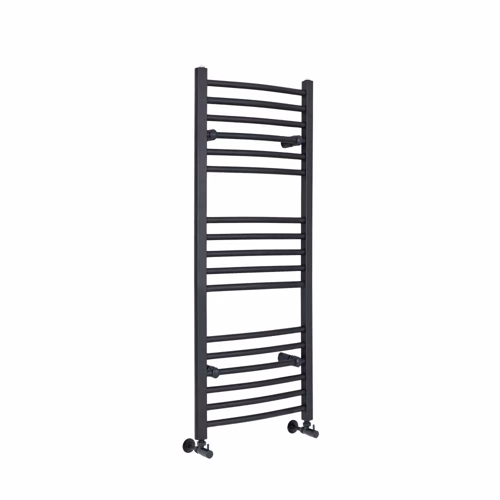 Scaldasalviette di Design Antracite - Termoarredo Bagno Curvo - 480W - Artle