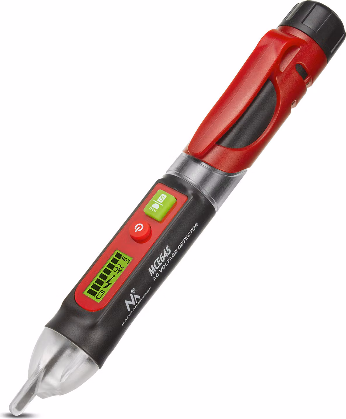 Tester di tensione senza contatto con display e torcia Sensibilità regolabile Tester di corrente alternata 12V-1000V/48V-1000V Funzionamento a batteria