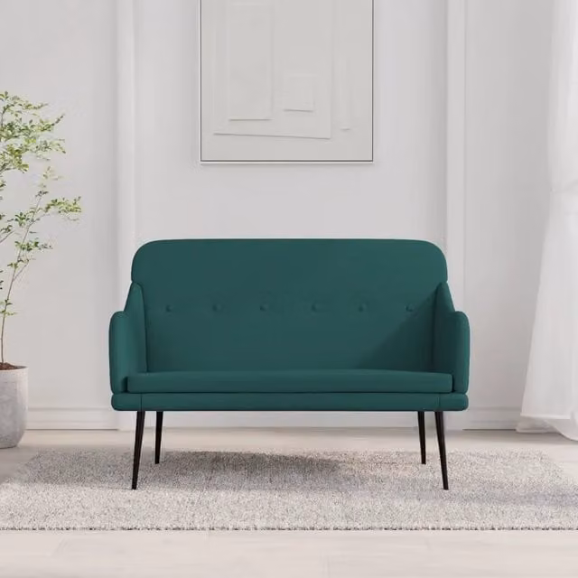 Panca Verde Scuro 110x76x80 cm in Tessuto 351487