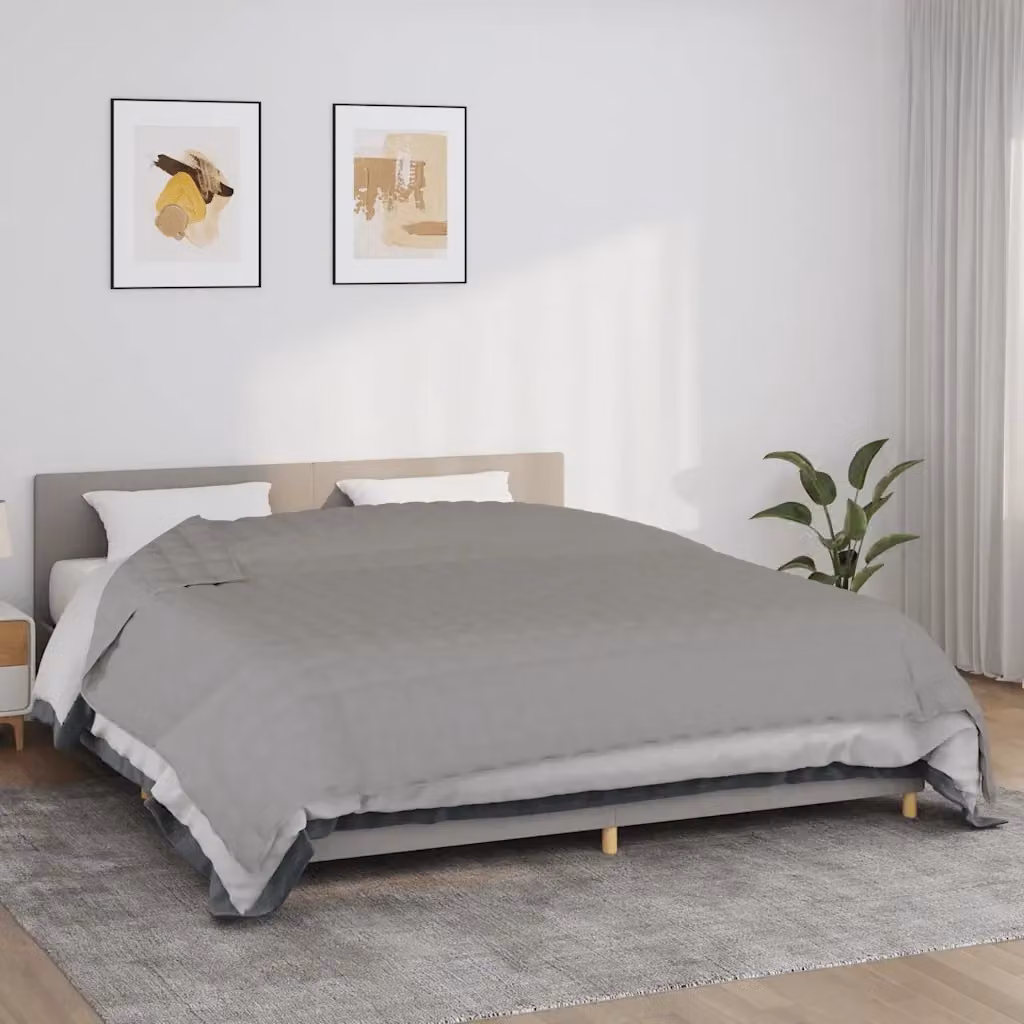 Coperta Ponderata Grigia in Microfibra e Cotone con Microbeads, L: 235 cm, P: 290 cm, Peso: 11 kg – 2