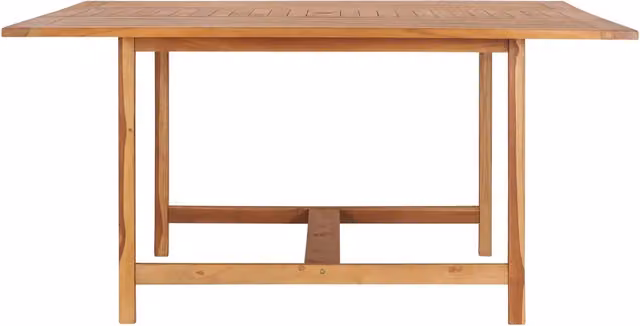 Tavolo da giardino quadrato estensibile vidaXL in legno di teak marrone L/P/H: 150 x 150 x 76 cm