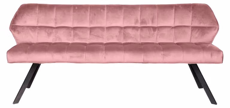 Divano da sala da pranzo FURNLUX Raster rosa e nero 180 cm / Colore principale: rosa / Dimensioni: 180 x 81 x 58 cm
