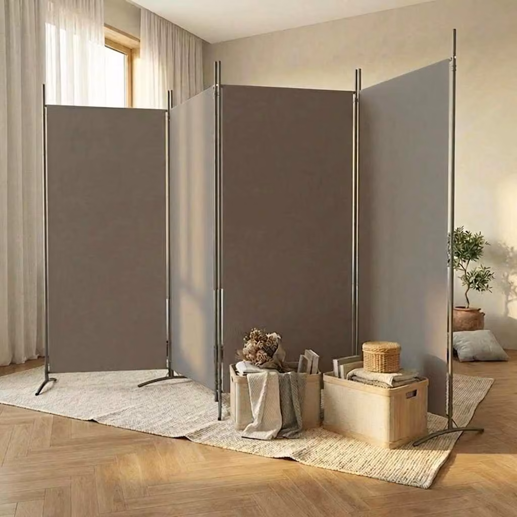 Divisorio a 4 Pannelli vidaXL Antracite L: 346 cm, H: 180 cm