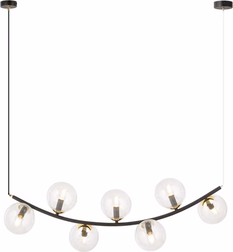 Lampada a sospensione a candelabro RITZ 7 BL TRANSPARENT Emibig 1296/7
