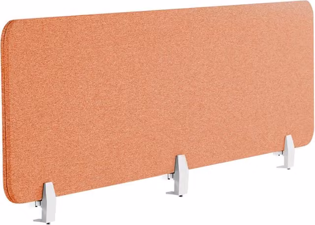 Pannello Divisorio Fonoassorbente in PET Beliani per Scrivania, Colore Rosso e Arancione, L: 180 cm, H: 40 cm