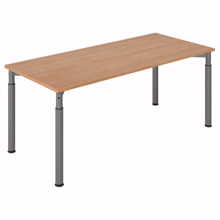 HAMMERBACHER YS19 höhenverstellbarer Schreibtisch nussbaum rechteckig