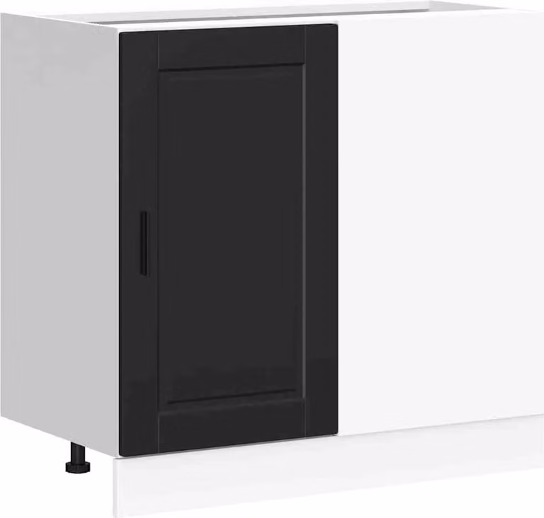 Mobiletto da cucina "Porto" nero in legno ingegnerizzato