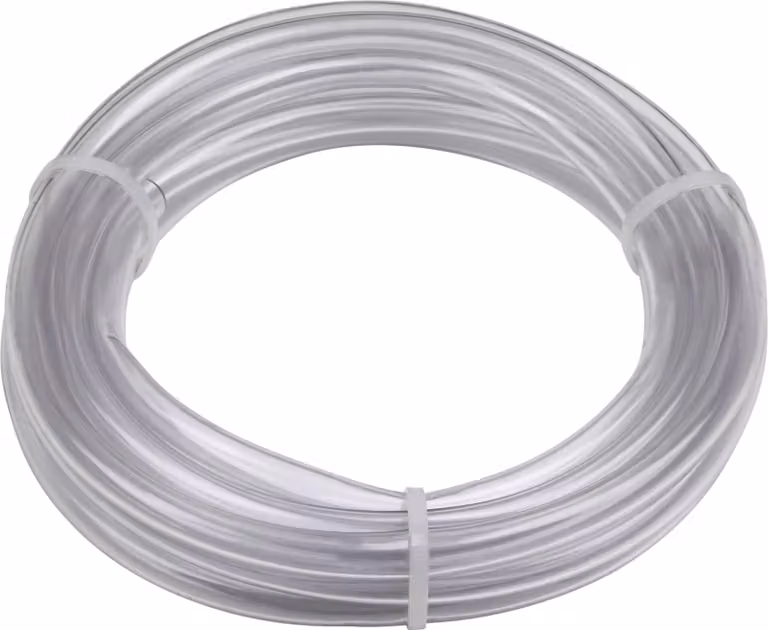 Tubo in PVC trasparente, 4 metri x 8 mm, trasparente, per applicazioni a bassa pressione