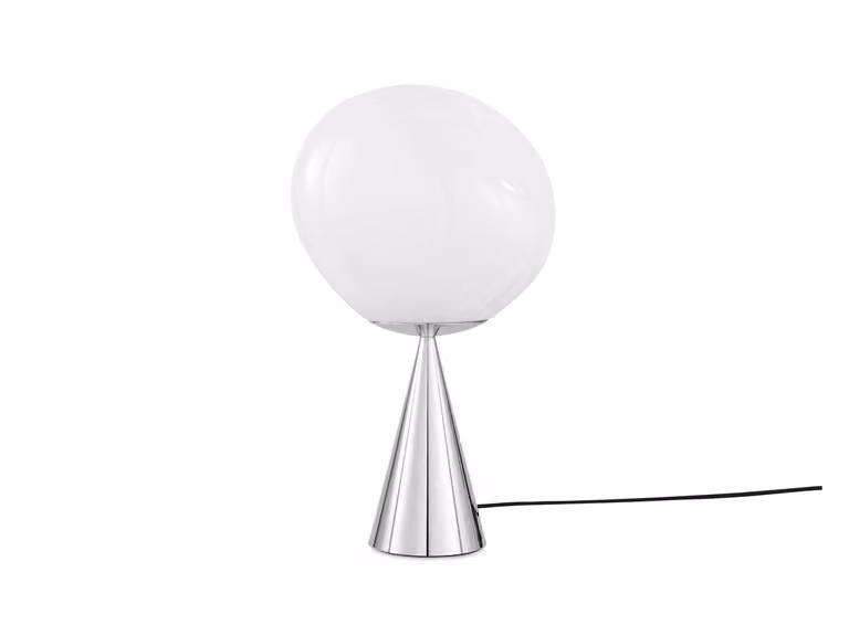 Melt Cone Fat Lampada da Tavolo LED - Silver Cone