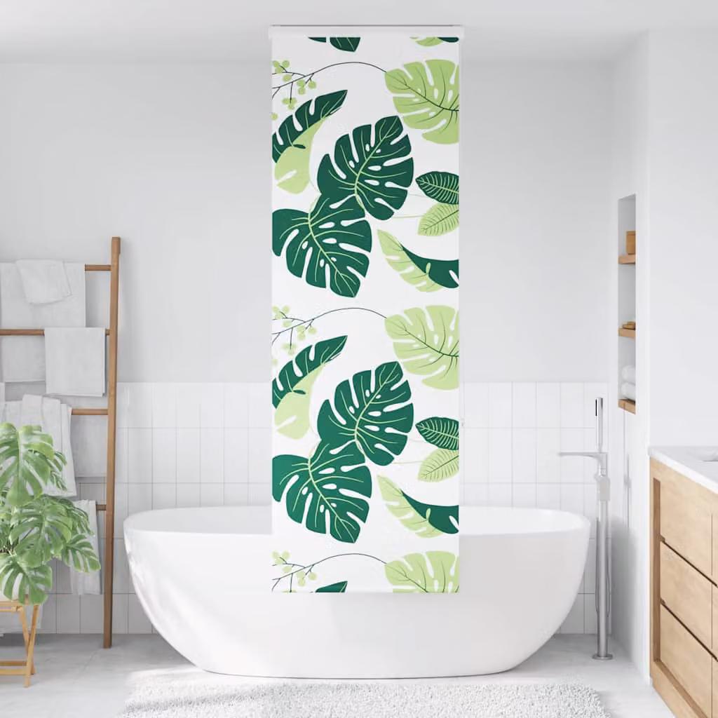 vidaXL Tenda a Rullo per Doccia Cassonetto 80x240 cm Larghezza Tessuto