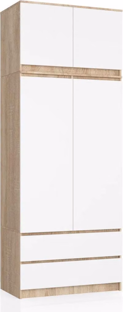 Armadio con prolunga 90 cm LOTA - rovere sonoma / bianco