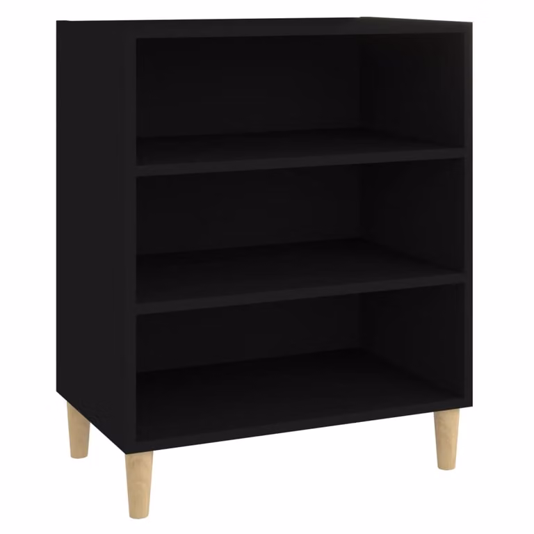 Credenza Nera 57x35x70 cm in Legno Multistrato