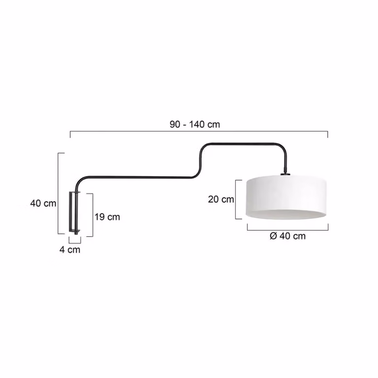 Steinhauer Applique da parete Bloeba, Nero, Soggiorno / Sala da pranzo, Metallo, Moderno, Applique