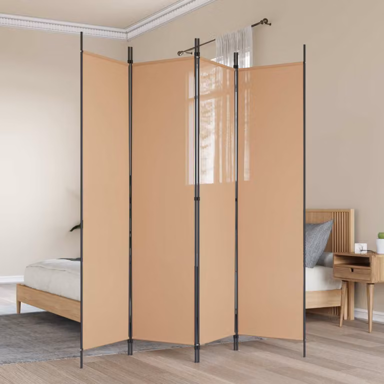 Divider per stanze vidaXL in acciaio e poliestere beige