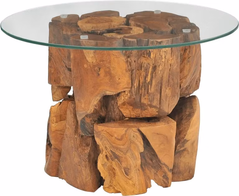 vidaXL Tavolino in teak massiccio driftwood 60 cm - Tavolino - Tavoli da caffè - Tavolino - Tavolino da salotto