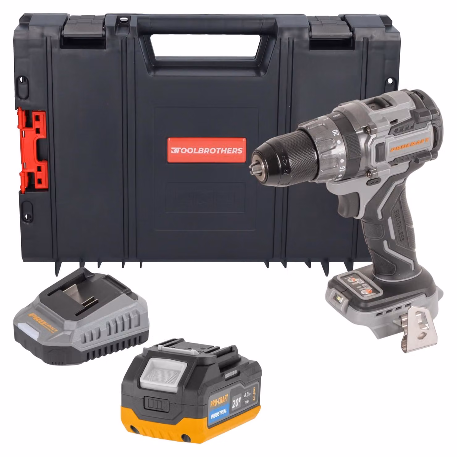 Procraft Industrial CD20Abb Avvitatore a percussione a batteria 20 V 85 Nm Solo - senza batteria, senza caricabatteria