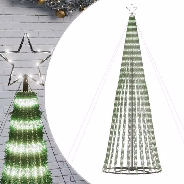 Albero di Natale a LED-Decorazioni natalizie 688 LED Bianco Freddo 300 cm