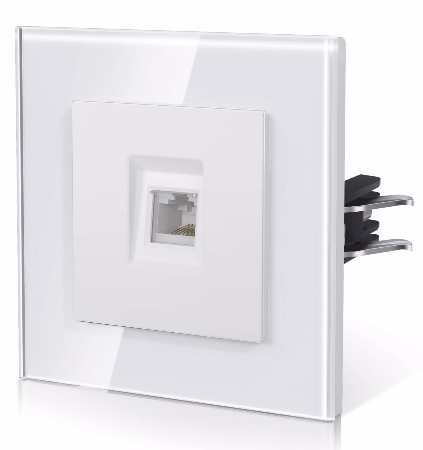 Prese di rete CAT6, design in vetro, 86 mm, per montaggio a parete