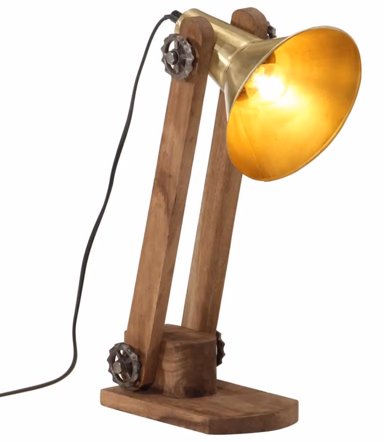 vidaXL Lampada da tavolo 25 W ottone antico 23x13x52 cm E27