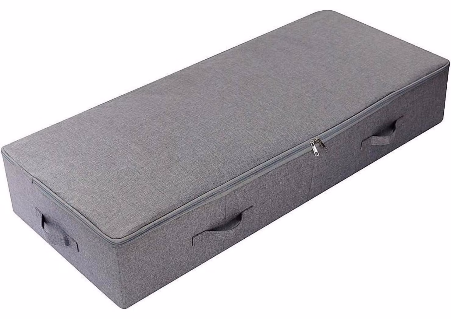 Contenitore di stoccaggio con coperchio, 100x43x18 cm, grigio scuro, antipolvere, traspirante, pieghevole