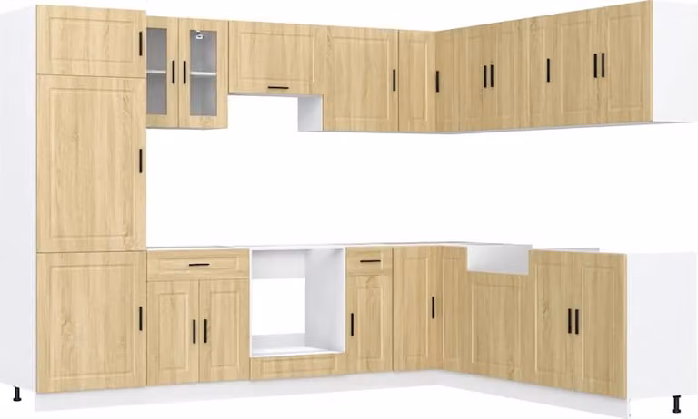 Set Mobili da Cucina 14 pz Porto Rovere Sonoma in Truciolato