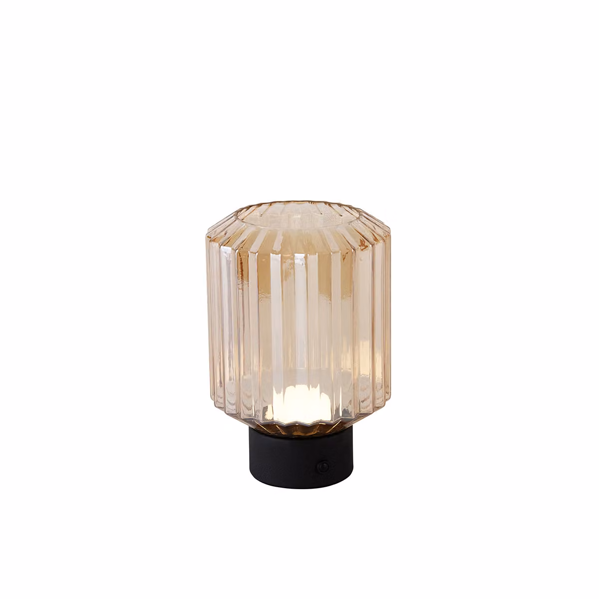 Lampada da tavolo a LED Lord, nero e ambra, 2 W, luce bianca calda, 100 lm, vetro, dimensioni: 19,5 x 13 x 13 cm, IP20, RL