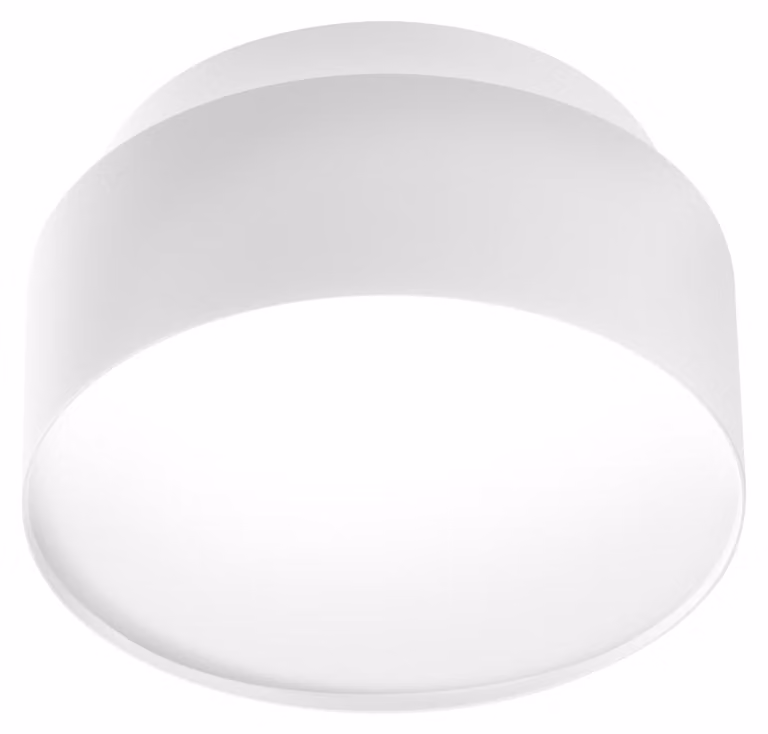 Plafoniera GFA1072 LED 2W+16W 1350lm 3000K 120° CRI>90 Biemissione struttura alluminio bianco satinato - Gealuce