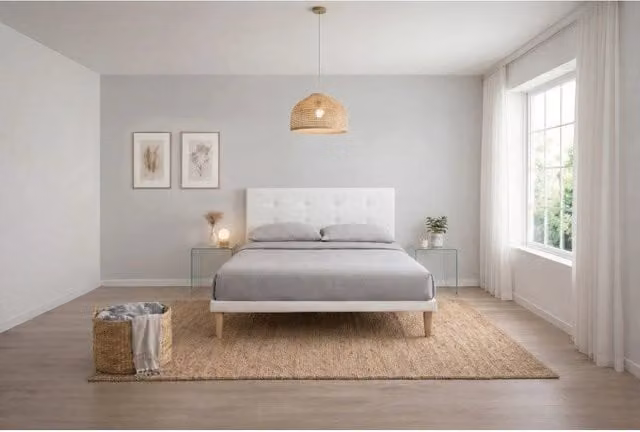 Letto imbottito Matrimoniale 160x190 cm Button - Bianco,Similpelle,Con rete