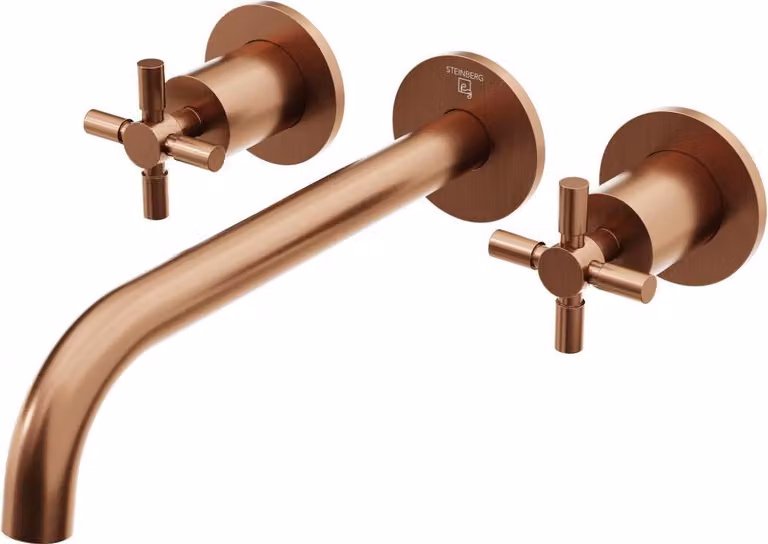 Steinberg Série 250 robinetterie de lavabo, set complet, 3 trous, incl. corps dencastrement, saillie 195mm, 2501902BC, 2501902BC