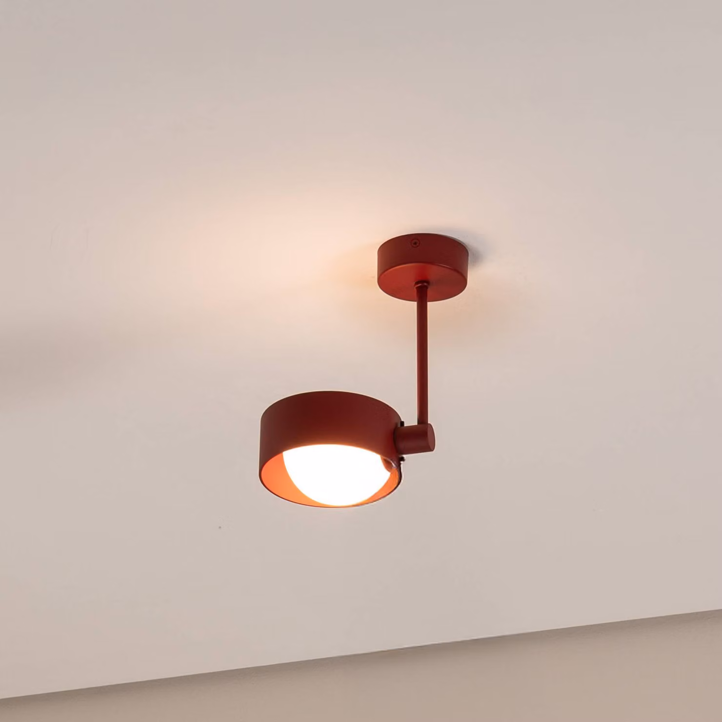 Plafoniera soffitto Mado Argon, dimmerabile, Rosso, Soggiorno / Sala da pranzo, Metallo, Giovanile, Plafoniera