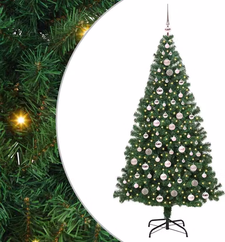 Albero di Natale artificiale con 300 LED Verde 210 cm