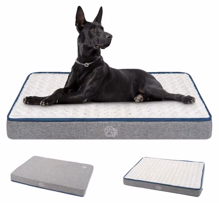 Cuccia per cani, taglia XXL, lavabile, impermeabile, dimensioni 112x76x8 cm, colore grigio. Rivestimento removibile, design ortopedico