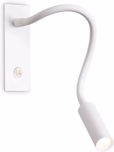 Applique Moderna Io Ideal Lux in Metallo Bianco con LED 3W 3000K Luce Calda