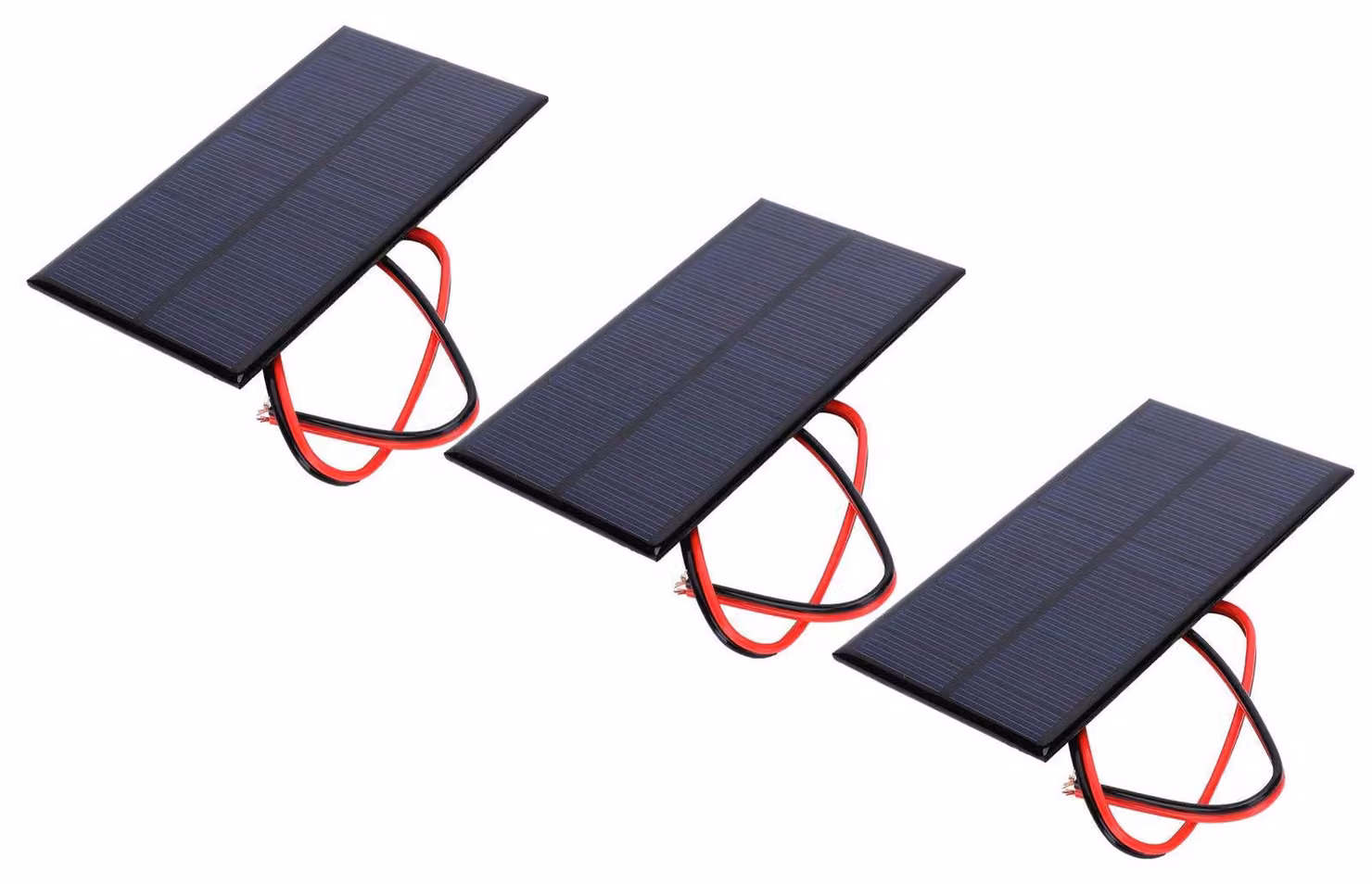 Modulo solare policristallino da 6V e 1W, con cavo da 30 cm, ideale per progetti fai-da-te