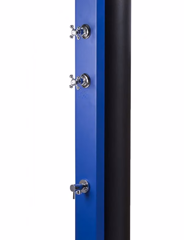 Doccia solare per piscina ULTRAMARINE Blue con risciacquo dei piedi, capacità 40L – 2