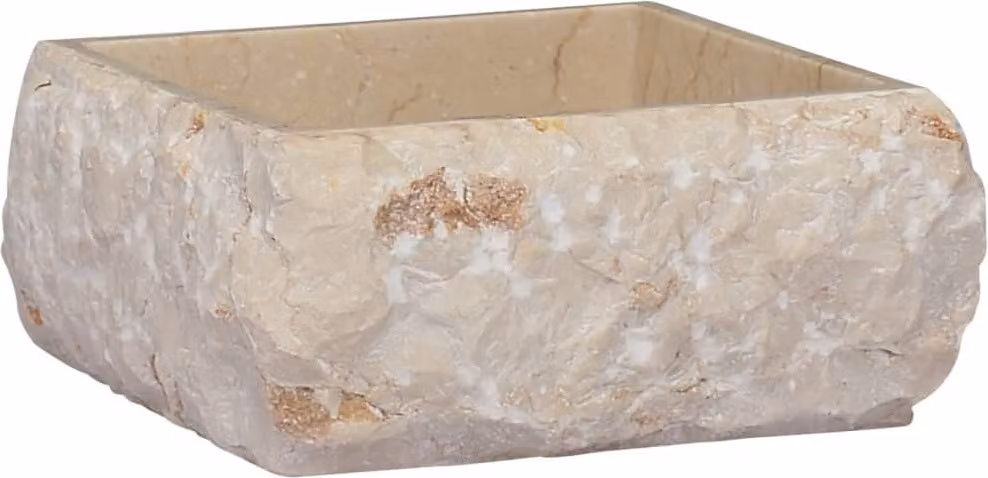 The Living Store lavabo crema 30x30x13 cm in marmo