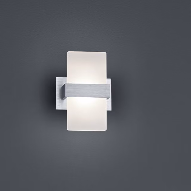 Applique LED Platon Trio Trio Leuchten in metallo bianco e argento per illuminazione up-down