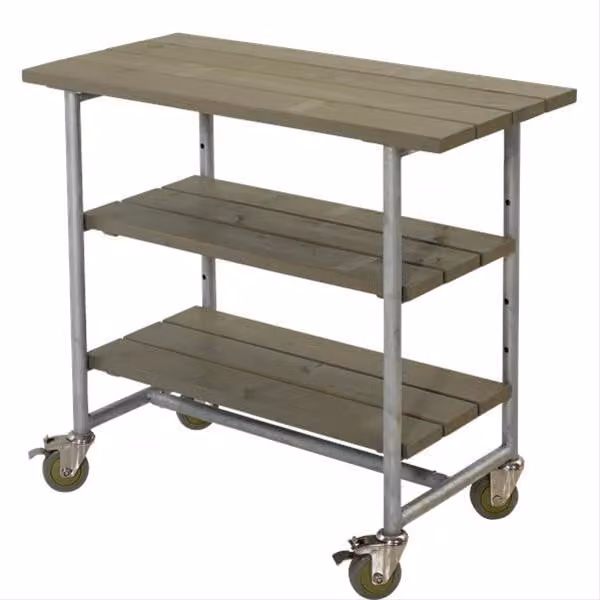 Tavolo da giardinaggio Plus Urban 100x50x90 cm, grigio-marrone, rettangolare